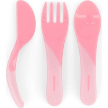 Meks Twistshake Bebek Öğrenme Çatal ve Kaşık Seti Pembe 6+ Ay