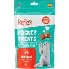 Meks Reflex Pocket Treats Deri ve Tüy Bakımı Destekleyici Kedi Ödül Maması 60 gr