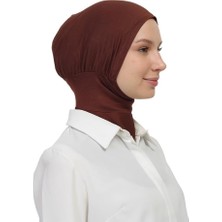 Meks Tesettür Sporcu Bone - Pratik Kaymaz Geçmeli Boyunluklu Bone