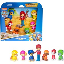Meks Paw Patrol Rescue Wheels - Köpek Figürleri Hediye Seti, Koleksiyon Için 7 Oyun Figürü, 3 Yaşından B