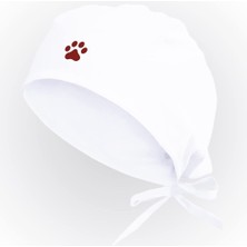 Meks Tasarım Trend Kedi - Köpek Patisi Vetenirer Bonesi Beyaz