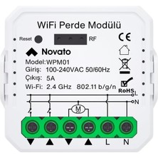 Meks Tuya Mini Wifi Akıllı Perde Panjur Kontrol Rölesi (Tuya, Smart Life, Google Home, Amazon Alexa, Hom