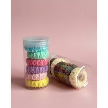 Meks 2 Paket Avantaj Seti - Yumuşak Dokulu Örgü Lastik Toka - Pastel ve Toprak Tonları Karma Saç Tokası