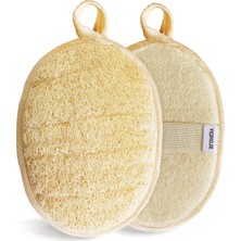 Meks Yiqingjie Doğal Kabağı Sünger Peeling Vücut Yıkayıcı (2'li Paket), Çevre Dostu ve Biyobozunur Duş L