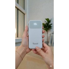 Meks Heartz H9 20000 Mah Power Bank Pd 20W ve USB 22.5W Fast Hizli Şarj Dahi̇li̇ Type C ve Li̇ghtni̇ng Kablo