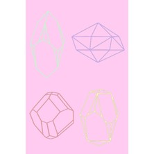 Meks Pink Pastel Crystals Journal