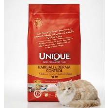 Meks Unique Hairball & Derma Control Yetişkin Kedi Maması, Somon Balığı Aromalı, 1,5 Kg, Düşük Tahıllı,