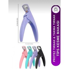Meks Fontenay Takma Tırnak Makası, Protez Tırnak, Tips Kesme Makası Aleti Pens Pembe