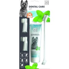 Meks M-Pets Köpekler Içi̇n Naneli̇ Di̇ş Macunu+Firça Seti̇