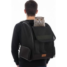 Meks Pugalo Airmove Premium Kedi Köpek Taşıma Çantası, Silinebilir, Yırtılmaz Fileli, Bükülmez Gövde, Sı