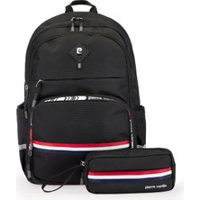 Meks Pierre Cardin Unisex Okul Çanta Seti PCSET07PC18001201-SIYAH,SIYAH Tek Ebat