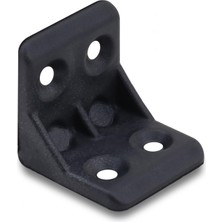 Meks BADEM10 Mobilya Dolap Köşe Bağlantı Sabitleme L Gönye 25X25X25 mm Siyah (10 Adet)