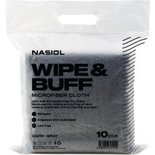 Meks Nasiol Wipe&buff Mikrofiber Seramik Kaplama Uygulama Bezi 10'lu Paket, Tüy Bırakmaz Detailing Bezi,