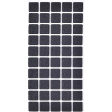 Meks Siyah Keçe 50 Adet 2 x 2 cm Kare Yapışkanlı Sandalye, Masa, Koltuk Altı Parke Koruma Keçesi