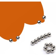 Mey İthalat Meme Ucu Manyetik Fake Piercing Mıknatıslı Sahte Piercing, Gümüş