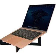 Meks Bk Gift Taşınabilir Siyah Ahşap Notebook Laptop Standı