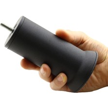 Meks BADEM10 Mobilya Baza Metal Kanepe Koltuk Destek Ayağı M8 Civatalı Ince Diş Siyah Metal Ayak 12 cm (