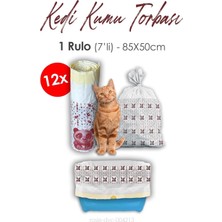 Meks Rosie Kedi Kumu Torbası, Poşeti, 85X50CM, 7' Li 12 Rulo