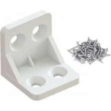 Meks BADEM10 Mobilya Dolap Köşe Bağlantı Sabitleme L Gönye 28X28X28 mm (10 Adet)