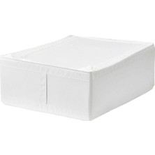 Meks Ikea Saklama Çantası Skubb Yatak Altı Komodini, Dolap Çantası 43 x 53 x 19 cm Fermuarlı - Beyaz