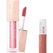 Meks Maybelline New York Lifter Gloss Nemlendirici Dudak Parlatıcısı 004 Silk & Mini Super Stay Matte In