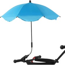 Meks Valkyrie Bebek Arabası Için Ayrılabilir 360 Derece Ayarlanabilir 66 cm Şemsiye - Mavi