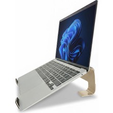 Meks Prexua Fixer Laptop Standı - Notebook Yükseltici Altlık - Metal (Gold)