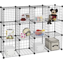 Meks Finnhomy 12 Storage Küpleri Çok Aşamalı Kullanım Diy Tel Kafes Organizer Wandorganisator Raf Dolap