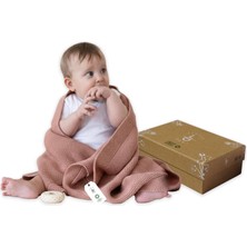 Meks ALINA%100 Organik Pamuklu Bebek Battaniyesi Kızlar/erkek Çocuklar Için 80X100 cm - Kundak ve Bebek
