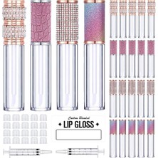 Meks Amorix 20'li Paket Elmas Dudak Parlatıcısı, Boru, Değnekli, 5 ml Boş Yapay Elmas Dudak Parlatıcısı,