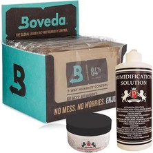 Meks Boveda 84 60G Humidor Puro Kutusu Nemlendirici 12LI Paket Saf Su ve Jel Hediyeli