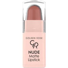 Meks Golden Rose Nude Matte Lipstick (Mini) No:01 - Ruj