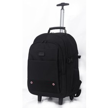 Meks Classone Vip Travel Serisi Tekerlekli Trolley 17,3,15,6,14 Uyumlu Sırt Laptop Çantası - Siyah