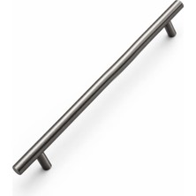 Meks (1 Adet) Titanyum Renk 192MM 19,2cm Metal Mobilya Mutfak Dolap Çekmece Dolabı Kulbu Kulpu Kulpları