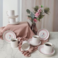 Meks Keramika Rose Line Nordic Kahve Takımı 12 Parça 6 Kişilik 22910-12