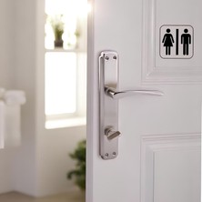 Meks Kilitlenebilir Wc Banyo Kapı Kolu Nikel Inox Aynalı Sağa Sola Uygun Iç Dış Tuvalet Kapısı 1 Takım