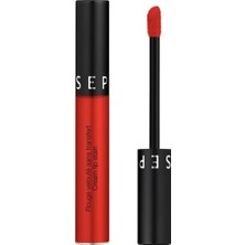 Meks Sephora Cream Lip Stain-E Vitamin Içerikli Uzun Süre Kalıcı Yoğun Pigmentli Ultra Mat Bitişli Ruj 5