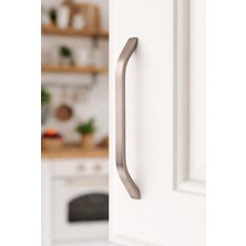 Meks 5'li 608/160/02 Alüminyum Kulp | 160 mm Aks Aralığı | Modern Inox Dolap & Çekmece Kulpu