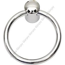 Meks Çekmece Kapak Kulpu Halka 60 mm Krom (2 Adet)