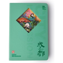 Meks Ecrou 3D Panda Temalı Defter