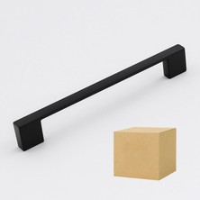 Meks Köprü 10 Adet Siyah Metal Kulp 160 mm Mobilya Çekmece Dolap Kapak Kulpu Dayanıklı Kulbu Kulpları Si
