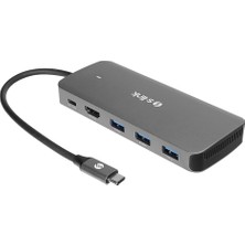 Meks S-Link SWV-USBC036 6'sı 1 Arada Usb-C Hub, HDMI 4k, USB 3.0, Pd 3.0 Hızlı Şarj, Usb-C 3.1 M.2 SSD O