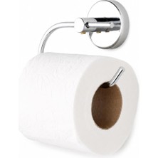 Meks Alper Banyo Iris Krom Kaplama Açık Tuvalet Kağıtlığı, Yapışkanlı ve Vidalı Montajlı Wc Kağıtlık, 35