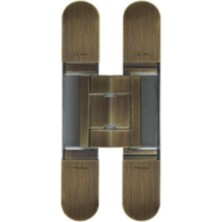 Meks System Gizli Menteşe 128X22 mm 60 kg Mat Antik Bronz Renk Tek Ebat HG105HT01 Abm