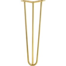 Meks Martı 71 cm Gold Altın Metal Masa ve Sehpa Ayağı Tekli Dayanıklı Mobilya Yükseltici Destek Modeli