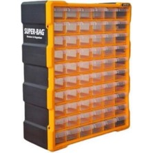 Meks Süper Bag 60'lı Mono Blok Çekmece Seti Mega Büyük Boy Hobby Organizer Seti Vida Dübel Kutusu Takı K