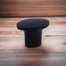 Meks Avcı Siyah Metal Kulp Düğme Tek Vidalı Çekmece Kulbu Kulpları Mutfak Mobilya Dolabı Dolap Kulpu
