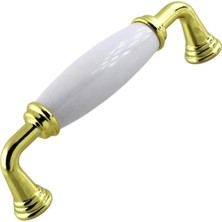 Meks Kapıdağı Porselen Metal Kulp 96 mm Mobilya Çekmece Mutfak Dolabı Dolap Kapak Kulpları Kulb Kulpu