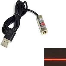 Voltaj USB Kablolu 650NM Çizgi Lazer Modülü - 5V 5mw Kırmızı Lazer