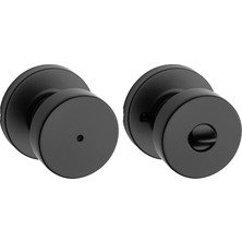 Meks Kwikset 97300-935 Pismo Kapı Düğmesi, Mat Siyah, Yuvarlak Pembe
